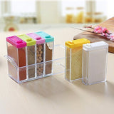 6 Units Transparent Spices Container Kitchen & Cooking view 4 - Nexusmart Pakistan