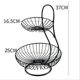 Modern Fruit Basket Stand 2-Tier Storage Basket