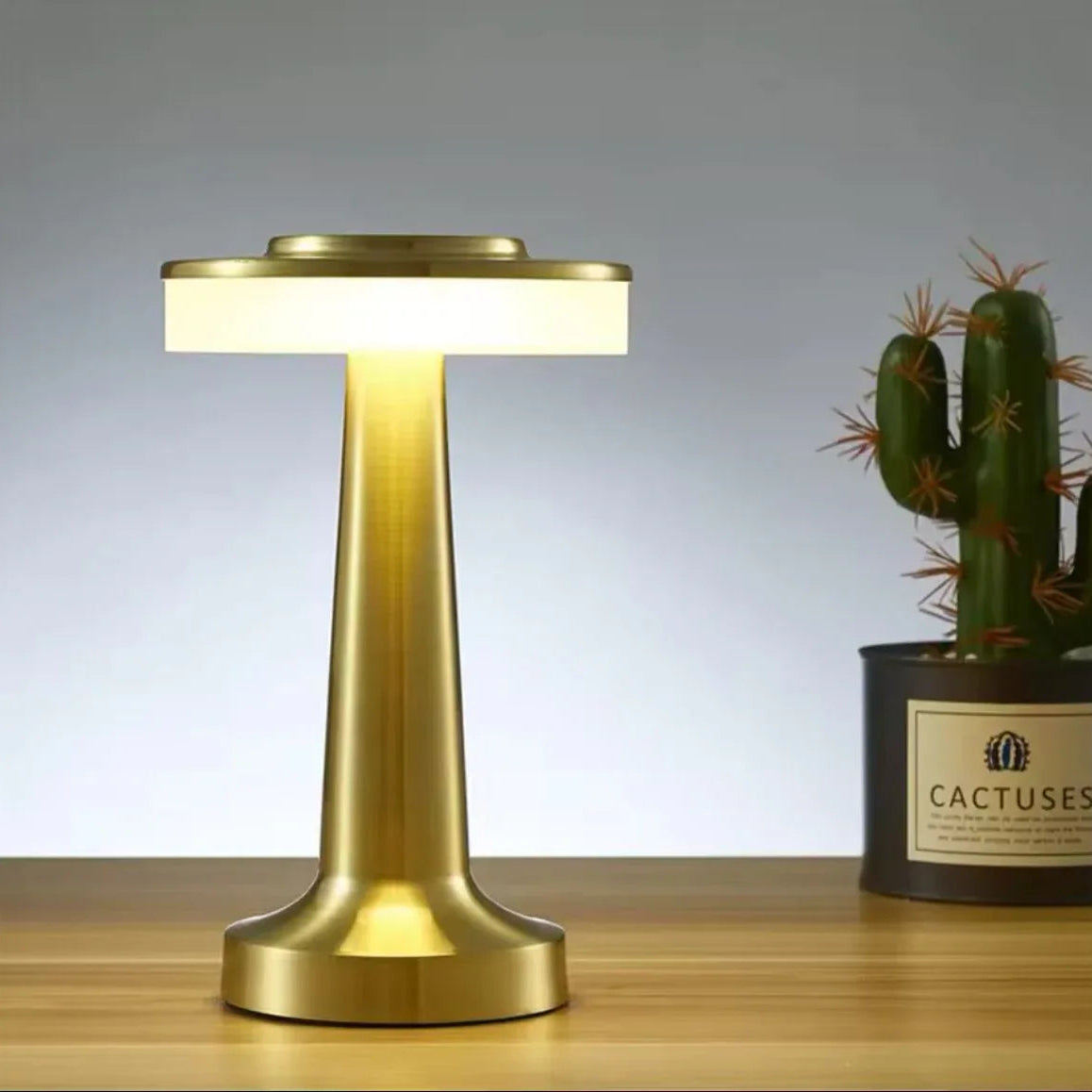 LED Touch Table Lamp - Modern Gold Finish
