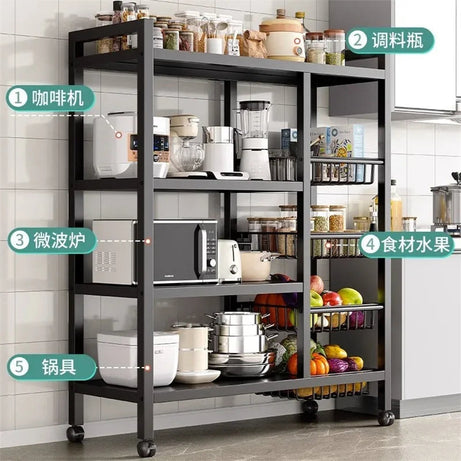 Multi-Functional Kitchen Storage Rack – Counter & Cabinet Organizer