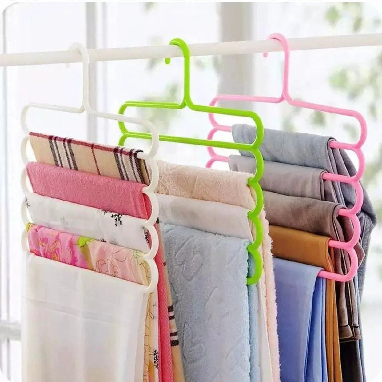 5-Layer Space Saving Pants Hanger Nexusmart product image - Nexusmart Pakistan