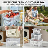 China imported produce drain box can be used in fridge kitchen and picnic settings