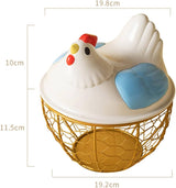Large-capacity hen shaped plastic egg storage basket – gallery photo