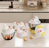 Durable plastic egg basket with cover – product detail