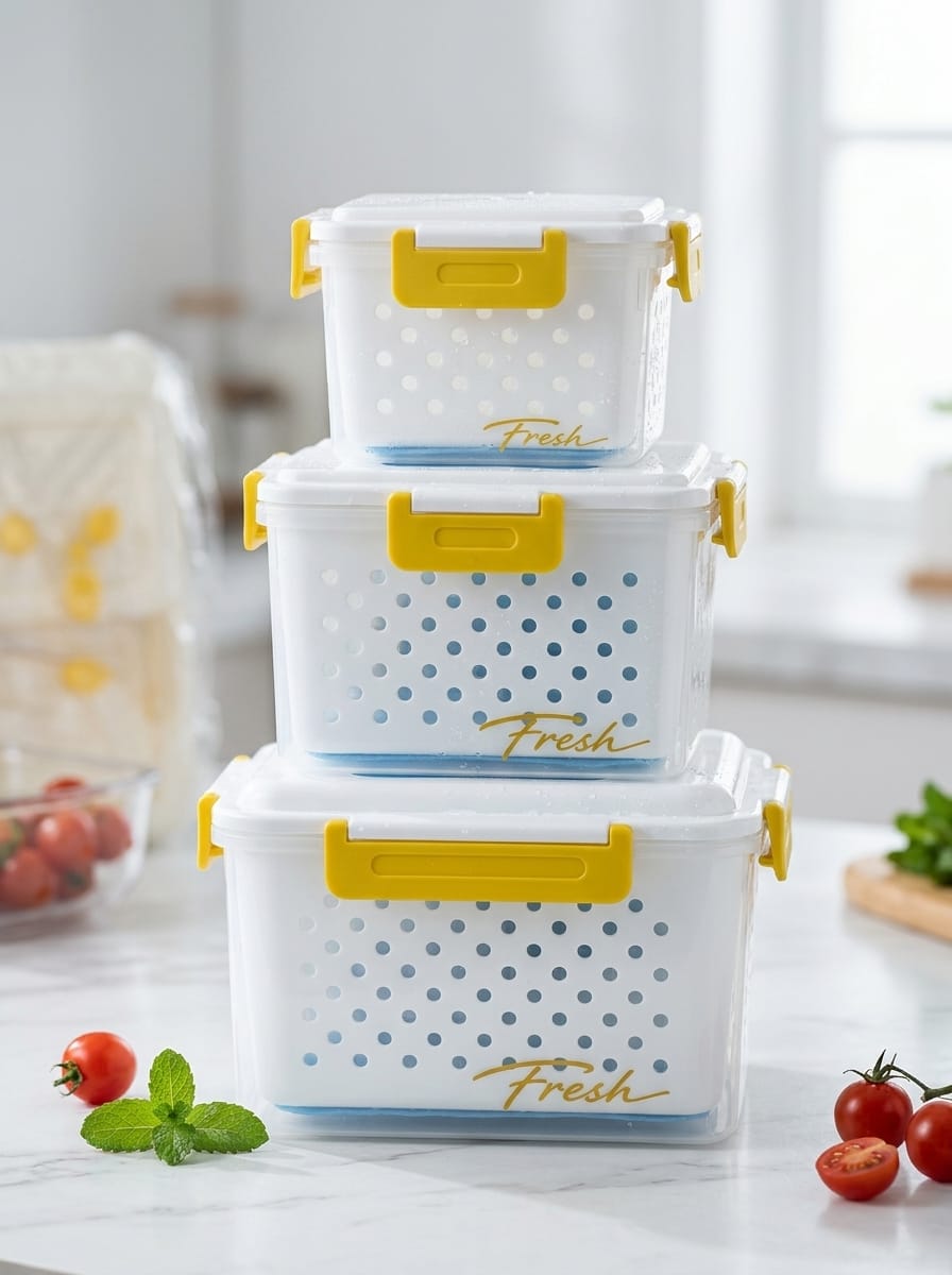 Fresh Box set with yellow locking clips – illustrative color image