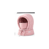 Pink winter hood with integrated face mask – color variant visual