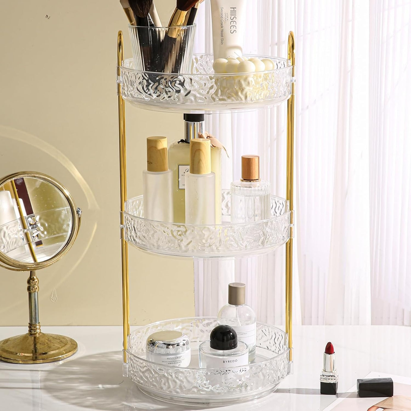 Acrylic Makeup & Skincare Storage Stand Nexusmart view 3 - Nexusmart Pakistan