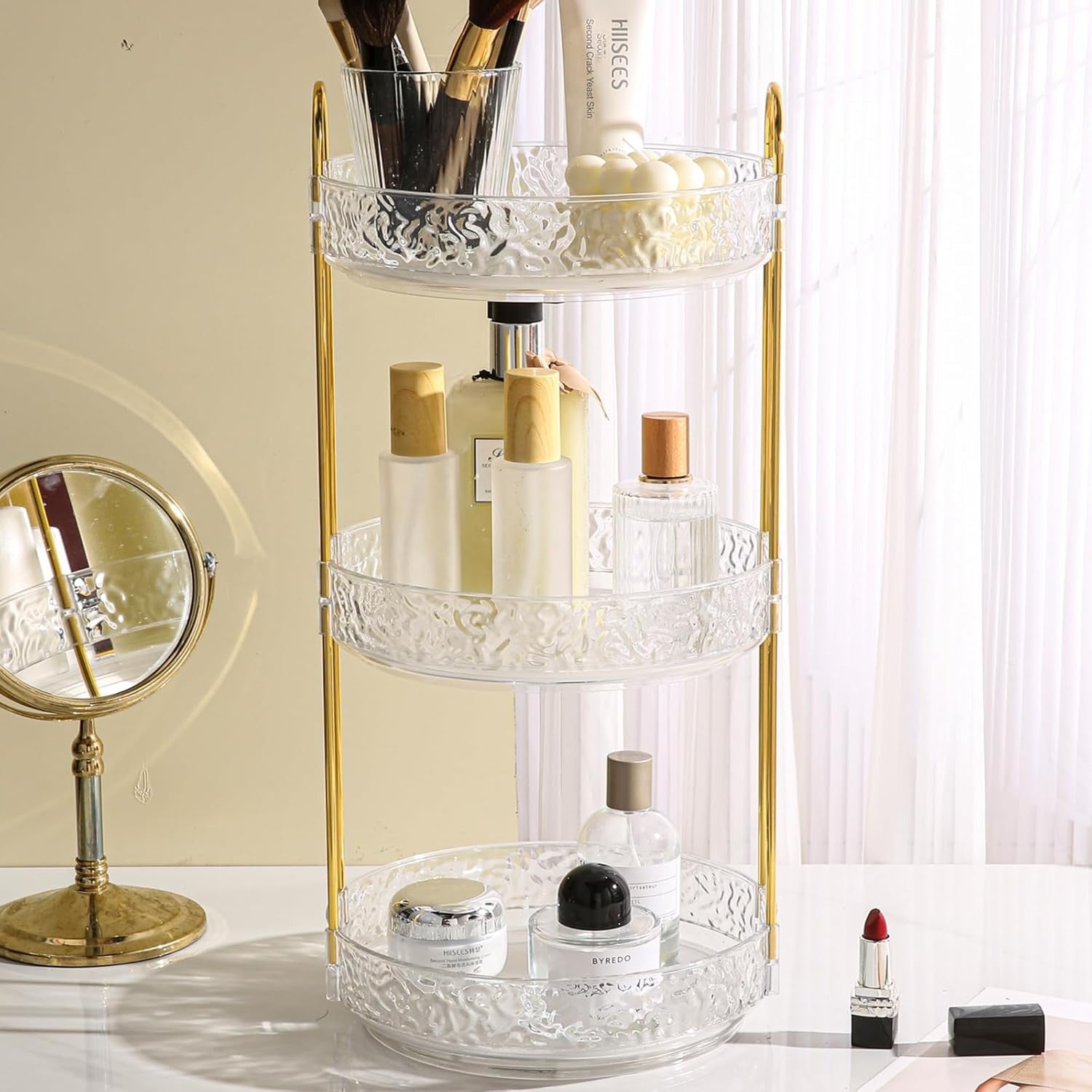 Acrylic Makeup & Skincare Storage Stand Nexusmart view 3 - Nexusmart Pakistan