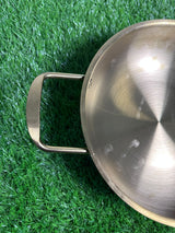 Actual Golden Steel Karahi with Glass Lid – real product photo 2