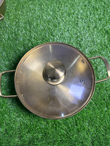 Actual Golden Steel Karahi with Glass Lid – real product photo 5