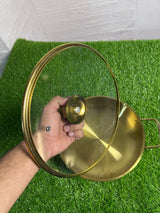 Actual Golden Steel Karahi with Glass Lid – real product photo 7