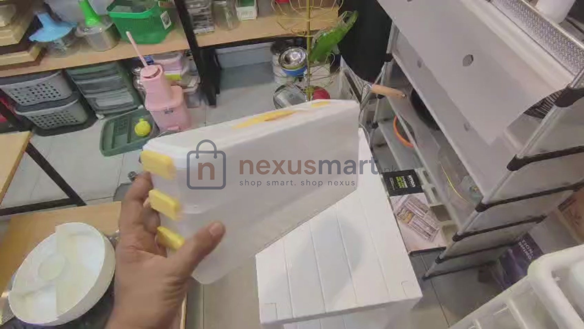 3 Layer Refrigerator Storage Box with Handle – Stackable Fridge Organizer | NexusMart.pk