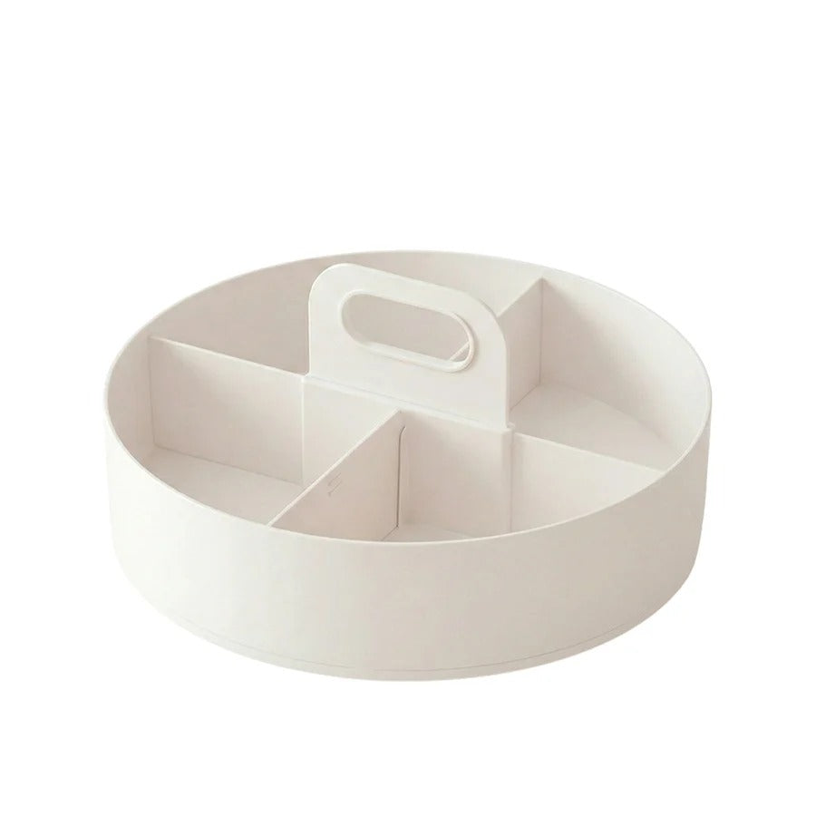 White rotating storage caddy without accessories