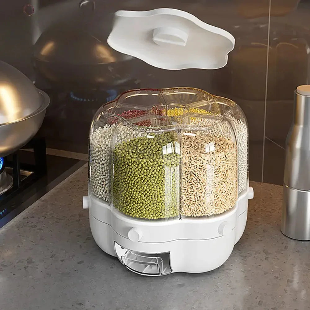 Rotating Rice Dispenser with 360° Rotation