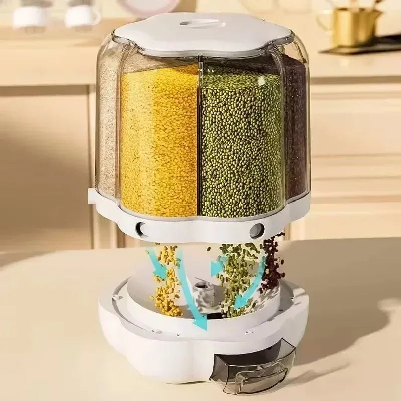Rotating Rice Dispenser with 360° Rotation