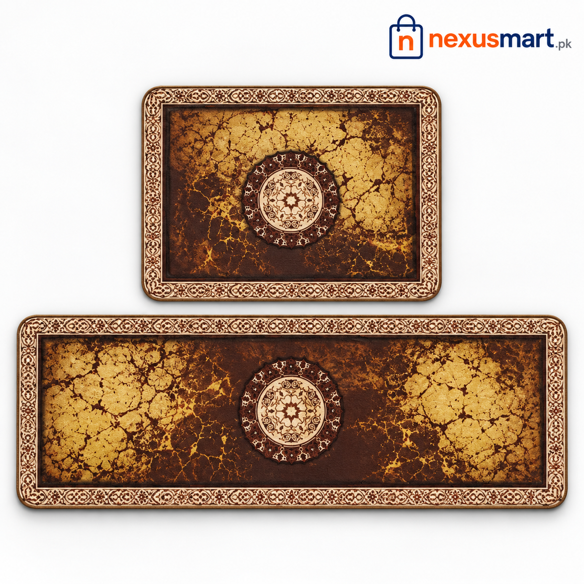 2 Pcs Anti-Slip Runner Mat Set – Water Absorbent & Easy to Clean