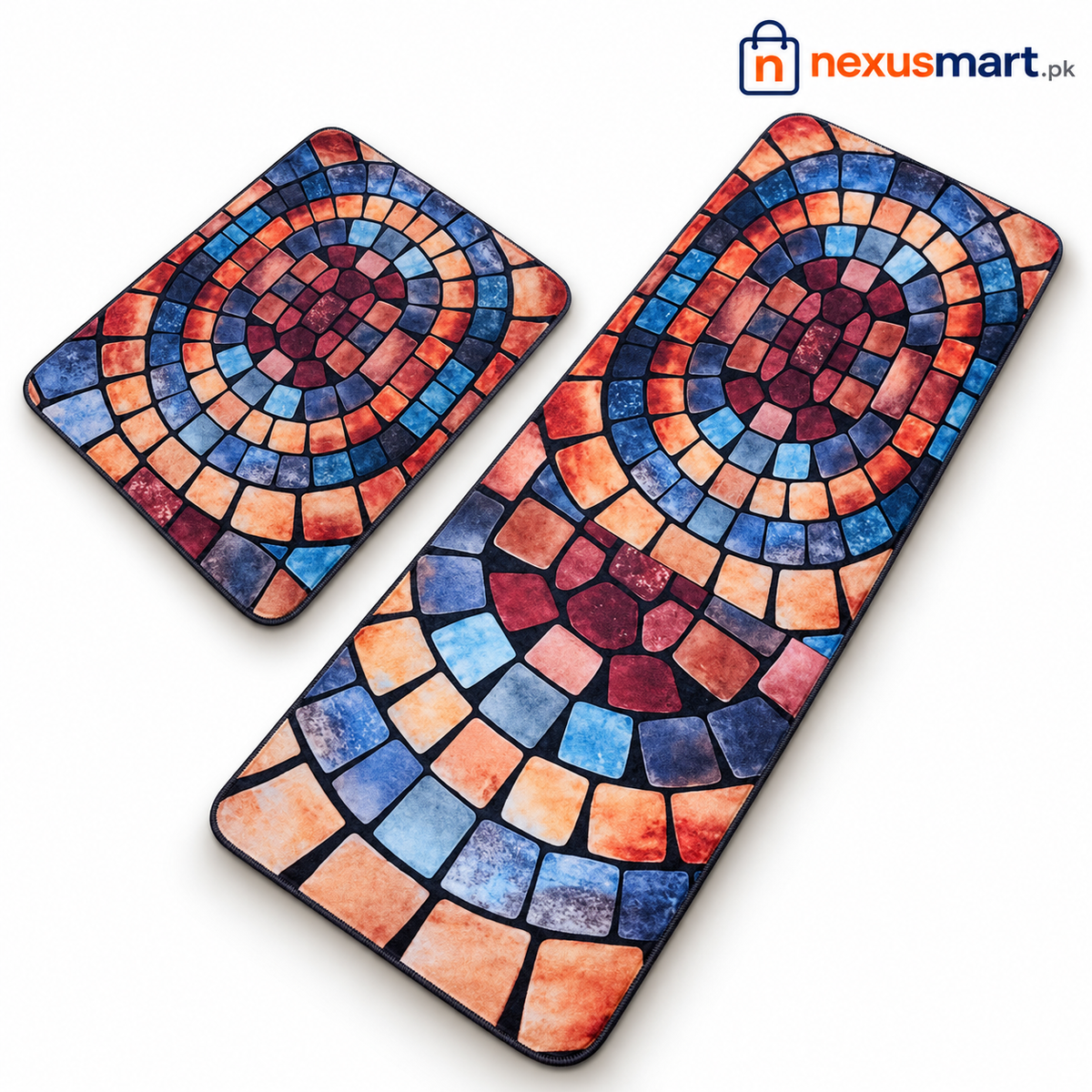 2 Pcs Anti-Slip Runner Mat Set – Water Absorbent & Easy to Clean