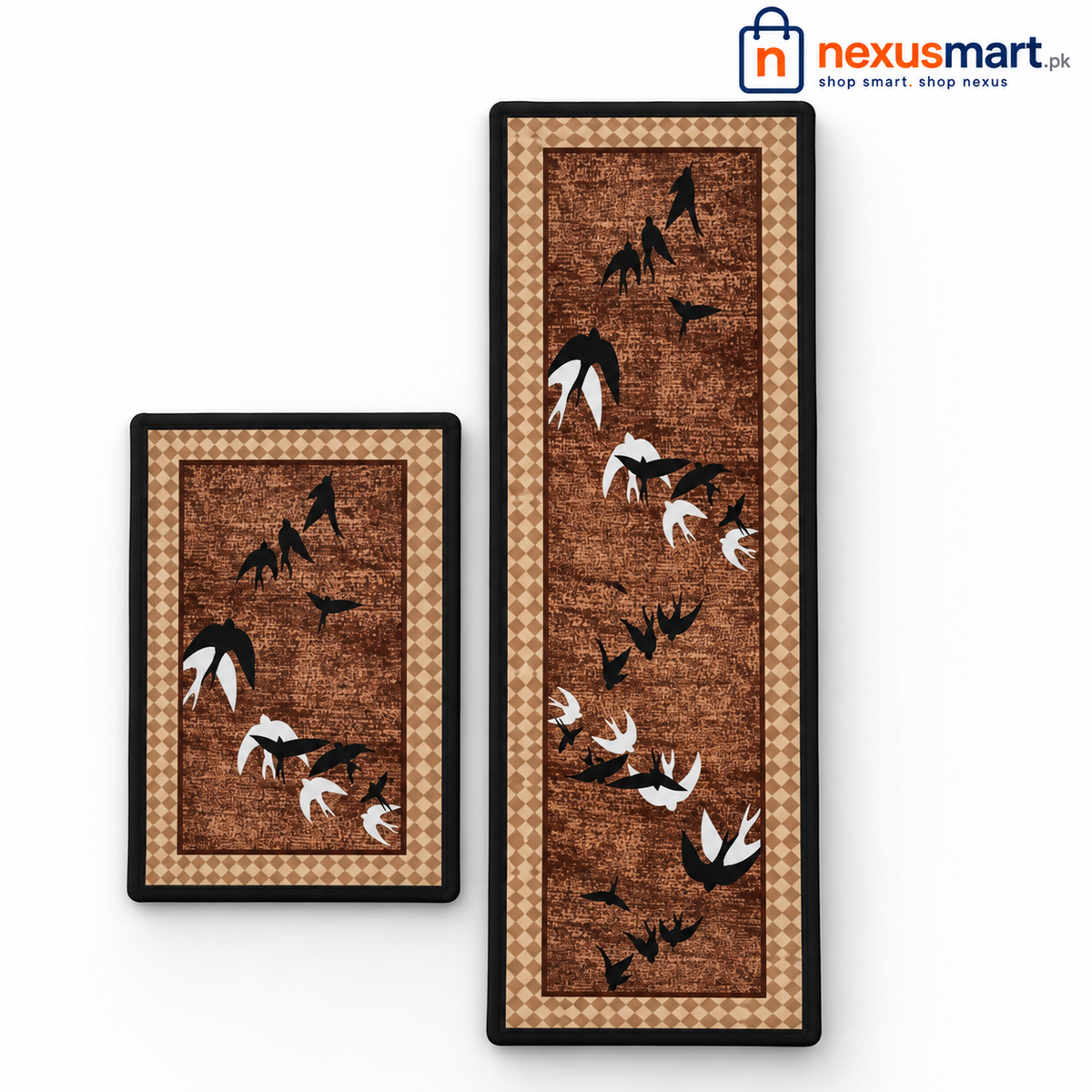 2 Pcs Anti-Slip Runner Mat Set – Water Absorbent & Easy to Clean