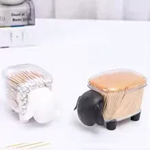 Sheep Shaped Cotton Swab Holder - Cute Storage Bin