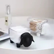 Sheep-Shaped Cotton Swab Holder – Cute Bathroom Storage Bin