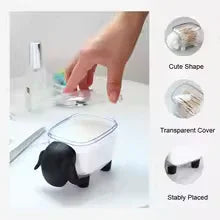 Sheep Shaped Cotton Swab Holder - Cute Storage Bin