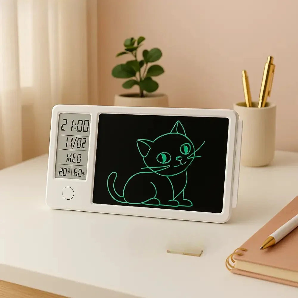 Smart LCD Writing Tablet with Clock & Thermometer