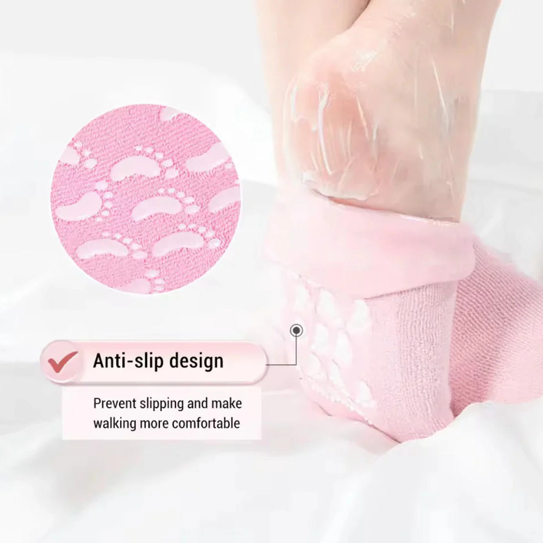 Spa Gel Heel Socks Dry Cracked Heel Relief Nexusmart view 2 - Nexusmart Pakistan