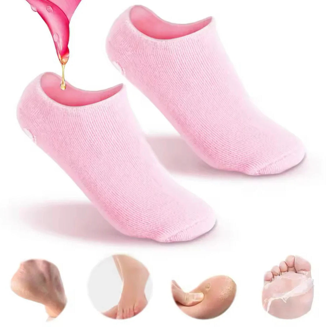 Spa Gel Heel Socks Dry Cracked Heel Relief Nexusmart view 5 - Nexusmart Pakistan
