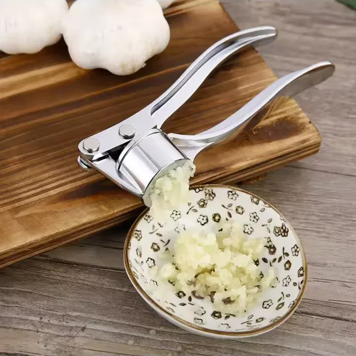 Stainless Steel Garlic Press – Durable Kitchen Tool