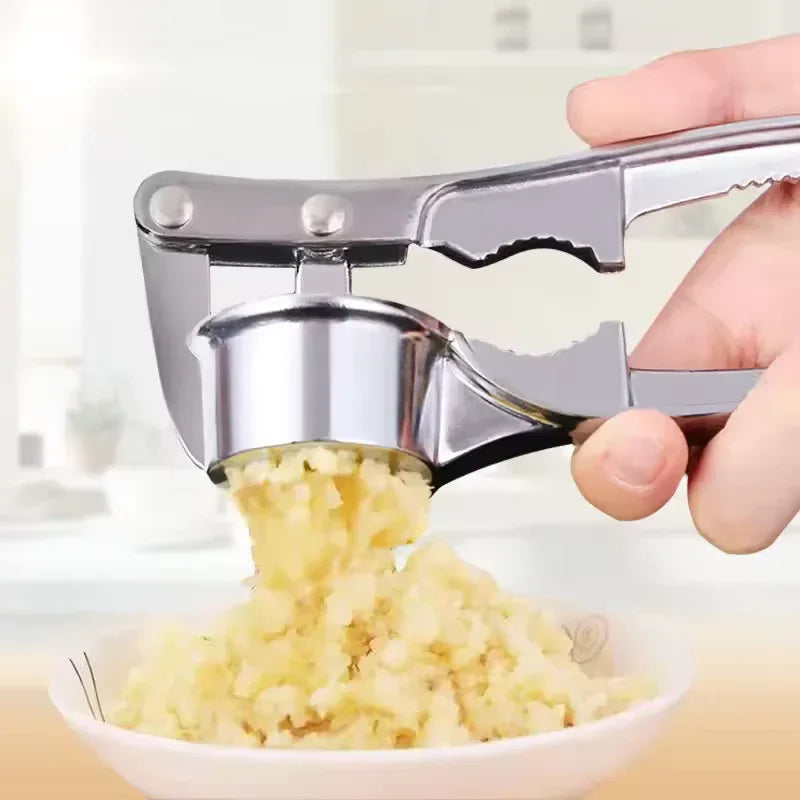Stainless Steel Garlic Press – Durable Kitchen Tool