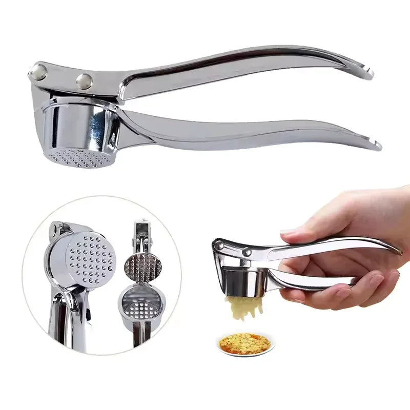 Stainless Steel Garlic Press – Durable Kitchen Tool