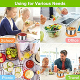 Stainless steel sauce container with colorful fitted lid