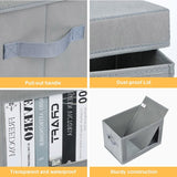 Stackable Fabric Storage Bin Zipper Lid Nexusmart view 4 - Nexusmart Pakistan