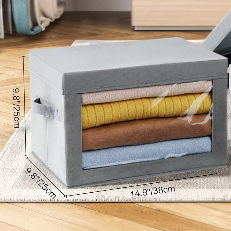 Stackable Fabric Storage Bin Zipper Lid Nexusmart product image - Nexusmart Pakistan