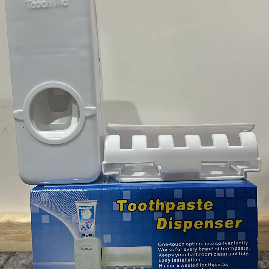Toothpaste Dispenser with Brush Holder – Bathroom & Personal Care