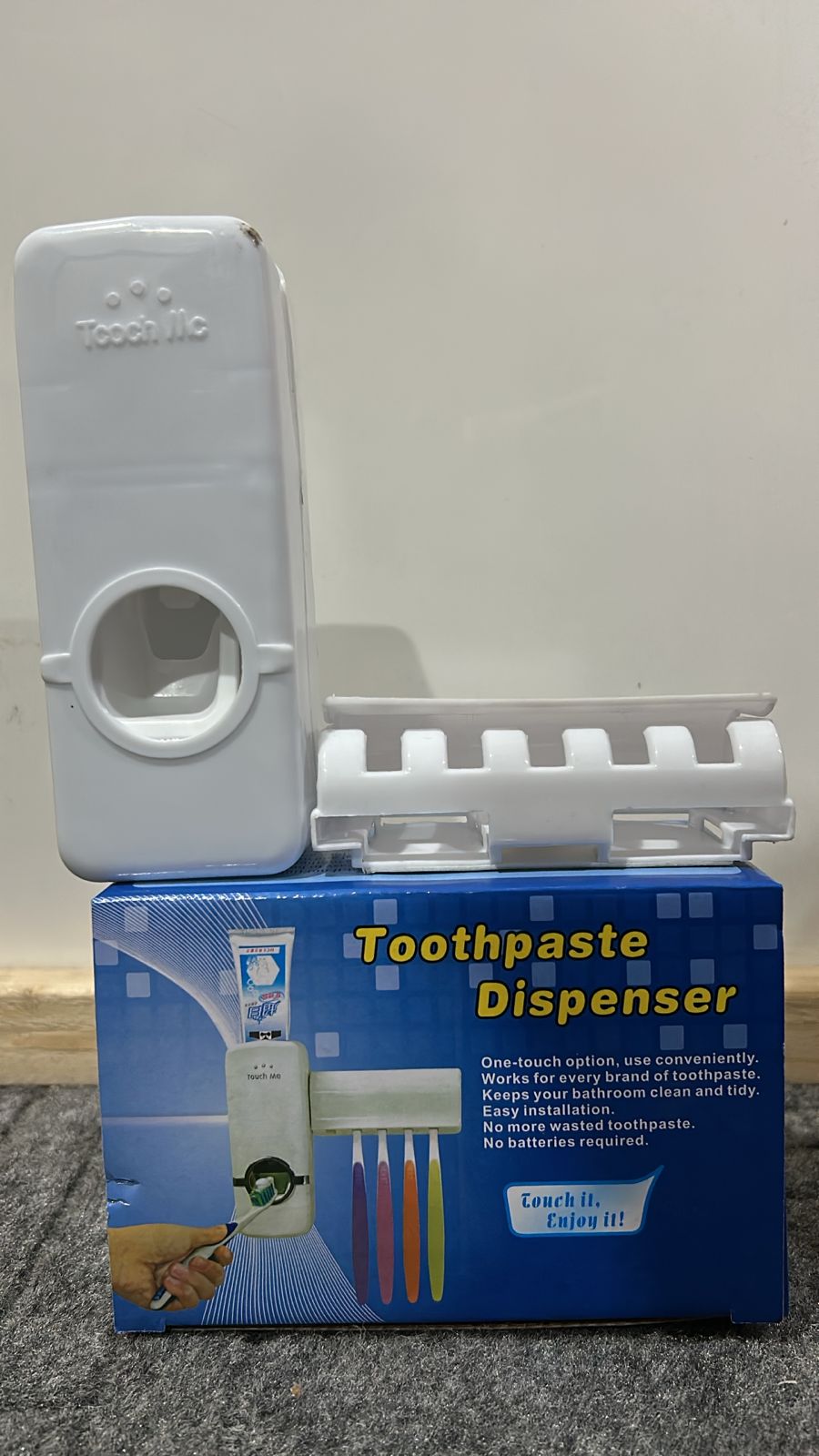 Toothpaste Dispenser with Brush Holder – Bathroom & Personal Care