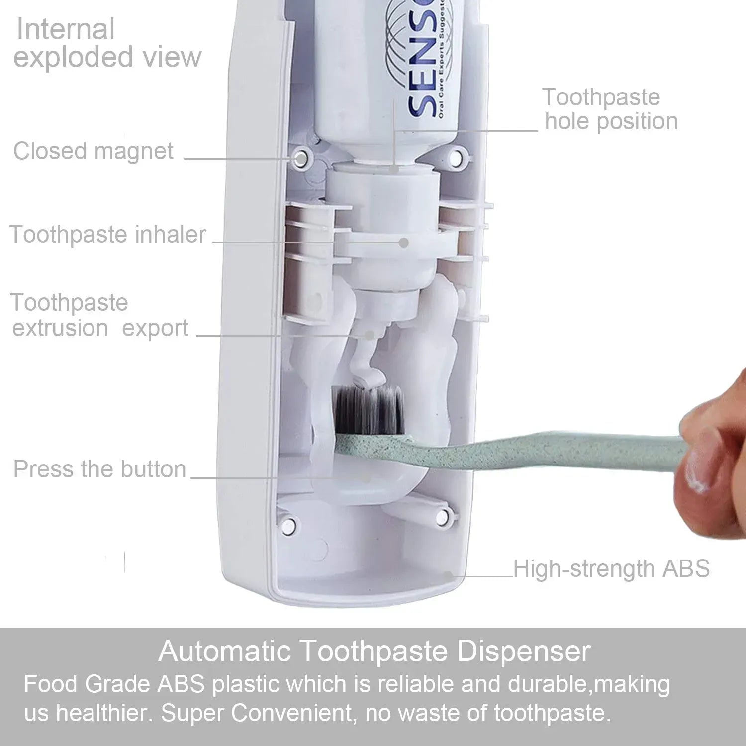 Toothpaste Dispenser with Brush Holder Bathroom & Personal Care view 7 - Nexusmart Pakistan