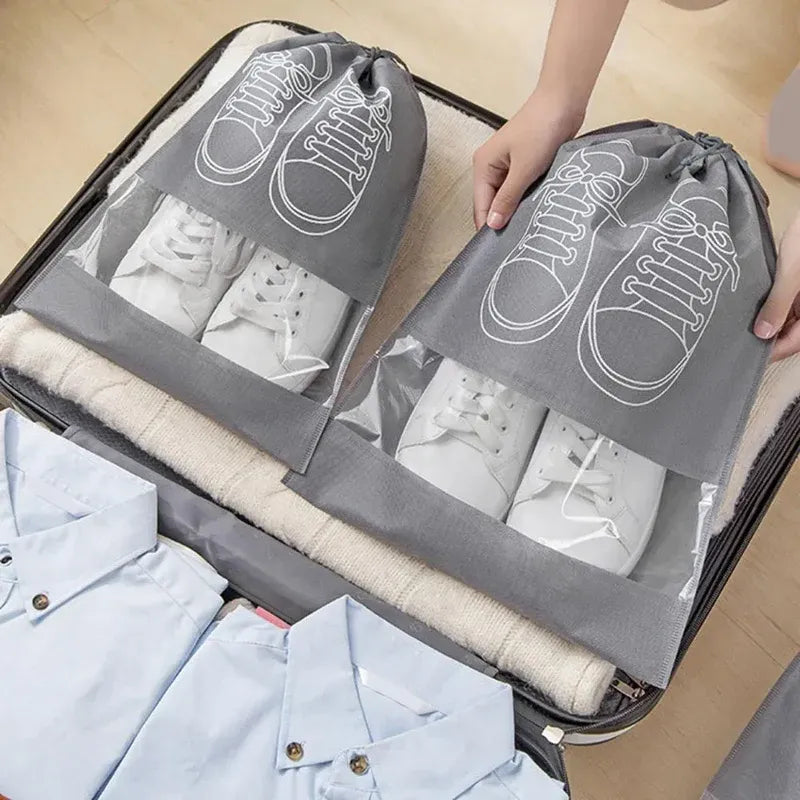 Portable Shoe Organizer Drawstring Bag Home Organization view 4 - Nexusmart Pakistan