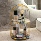 2 Tier Cosmetic Storage Rack with Elegant Design