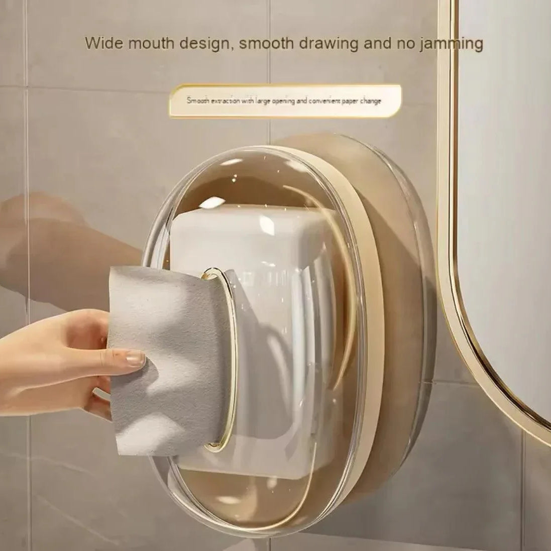 Acrylic Tissue Box Wall-Mounted Holder