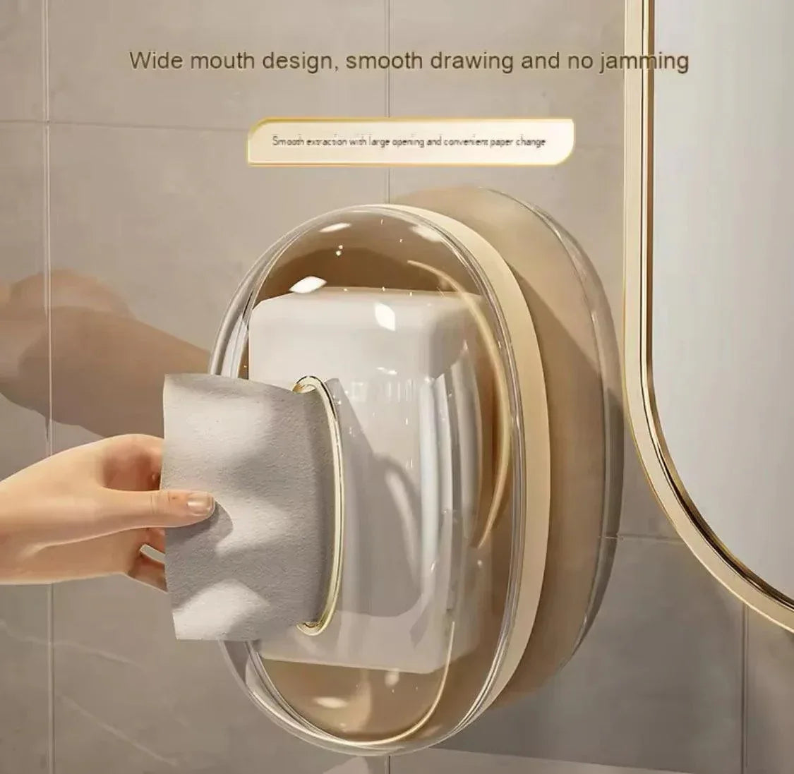 Acrylic Tissue Box Wall-Mounted Holder