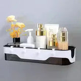 Wall-Mounted Bathroom Shelf with Storage Hooks