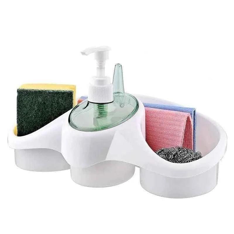 3 in 1 Dish Soap Dispenser with Sponge Holder