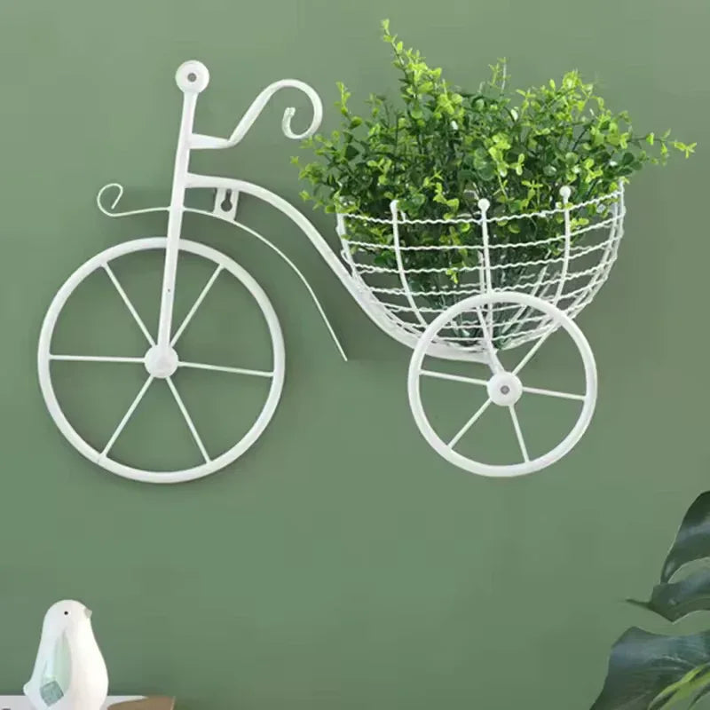 Retro Bicycle Wall Art Decor with Planter